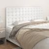 Pack 4 Uds Cabeceros Cama | Panel De Cabeceras De Cuero Sintético Blanco 90x5x78/88 Cm Cfw526229