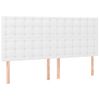 Pack 4 Uds Cabeceros Cama | Panel De Cabeceras De Cuero Sintético Blanco 90x5x78/88 Cm Cfw526229