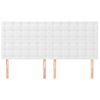 Pack 4 Uds Cabeceros Cama | Panel De Cabeceras De Cuero Sintético Blanco 90x5x78/88 Cm Cfw526229