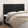 Pack 4 Uds Cabeceros Cama | Panel De Cabeceras De Cuero Sintético Negro 90x5x78/88 Cm Cfw207977