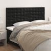 Pack 4 Uds Cabeceros Cama | Panel De Cabeceras De Cuero Sintético Negro 90x5x78/88 Cm Cfw707316