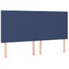 Pack 4 Uds Cabeceros Cama | Panel De Cabeceras De Tela Azul 90x5x78/88 Cm Cfw269050