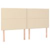 Pack 4 Uds Cabeceros Cama | Panel De Cabeceras De Tela Color Crema 90x5x78/88 Cm Cfw309874