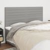 Pack 4 Uds Cabeceros Cama | Panel De Cabeceras De Tela Gris Claro 90x5x78/88 Cm Cfw266884