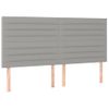 Pack 4 Uds Cabeceros Cama | Panel De Cabeceras De Tela Gris Claro 90x5x78/88 Cm Cfw266884