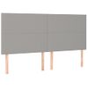 Pack 4 Uds Cabeceros Cama | Panel De Cabeceras De Tela Gris Claro 90x5x78/88 Cm Cfw469778