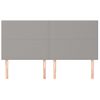 Pack 4 Uds Cabeceros Cama | Panel De Cabeceras De Tela Gris Claro 90x5x78/88 Cm Cfw469778