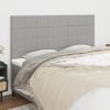 Pack 4 Uds Cabeceros Cama | Panel De Cabeceras De Tela Gris Claro 90x5x78/88 Cm Cfw793002