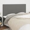 Pack 4 Uds Cabeceros Cama | Panel De Cabeceras De Tela Gris Oscuro 90x5x78/88 Cm Cfw265905