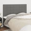 Pack 4 Uds Cabeceros Cama | Panel De Cabeceras De Tela Gris Oscuro 90x5x78/88 Cm Cfw130776