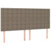 Pack 4 Uds Cabeceros Cama | Panel De Cabeceras De Tela Gris Taupe 90x5x78/88 Cm Cfw483568