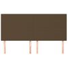 Pack 4 Uds Cabeceros Cama | Panel De Cabeceras De Tela Marrón Oscuro 90x5x78/88 Cm Cfw952142