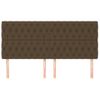 Pack 4 Uds Cabeceros Cama | Panel De Cabeceras De Tela Marrón Oscuro 90x7x78/88 Cm Cfw483760