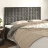 Pack 4 Uds Cabeceros Cama | Panel De Cabeceras De Terciopelo Gris Oscuro 90x5x78/88 Cm Cfw563823