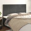 Pack 4 Uds Cabeceros Cama | Panel De Cabeceras De Terciopelo Gris Oscuro 90x5x78/88 Cm Cfw810295