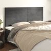 Pack 4 Uds Cabeceros Cama | Panel De Cabeceras De Terciopelo Gris Oscuro 90x5x78/88 Cm Cfw982815