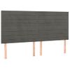 Pack 4 Uds Cabeceros Cama | Panel De Cabeceras De Terciopelo Gris Oscuro 90x5x78/88 Cm Cfw982815