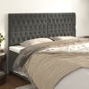 Pack 4 Uds Cabeceros Cama | Panel De Cabeceras De Terciopelo Gris Oscuro 90x7x78/88 Cm Cfw475780