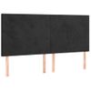 Pack 4 Uds Cabeceros Cama | Panel De Cabeceras De Terciopelo Negro 100x5x78/88 Cm Cfw544453