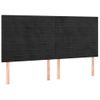 Pack 4 Uds Cabeceros Cama | Panel De Cabeceras De Terciopelo Negro 100x5x78/88 Cm Cfw508776