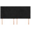 Pack 4 Uds Cabeceros Cama | Panel De Cabeceras De Terciopelo Negro 100x5x78/88 Cm Cfw105385