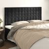 Pack 4 Uds Cabeceros Cama | Panel De Cabeceras De Terciopelo Negro 100x5x78/88 Cm Cfw458239