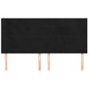 Pack 4 Uds Cabeceros Cama | Panel De Cabeceras De Terciopelo Negro 90x5x78/88 Cm Cfw307555