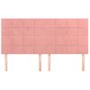 Pack 4 Uds Cabeceros Cama | Panel De Cabeceras De Terciopelo Rosa 90x5x78/88 Cm Cfw880113