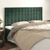 Pack 4 Uds Cabeceros Cama | Panel De Cabeceras De Terciopelo Verde Oscuro 80x5x78/88 Cm Cfw984914