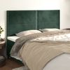 Pack 4 Uds Cabeceros Cama | Panel De Cabeceras De Terciopelo Verde Oscuro 80x5x78/88 Cm Cfw317088