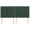 Pack 4 Uds Cabeceros Cama | Panel De Cabeceras De Terciopelo Verde Oscuro 80x5x78/88 Cm Cfw317088