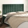 Pack 4 Uds Cabeceros Cama | Panel De Cabeceras De Terciopelo Verde Oscuro 90x5x78/88 Cm Cfw272185