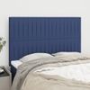 Pack 4 Uds Cabeceros Cama | Panel De Cabeceras Tela Azul 72x5x78/88 Cm Cfw826886