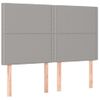 Pack 4 Uds Cabeceros Cama | Panel De Cabeceras Tela Gris Claro 72x5x78/88 Cm Cfw142550