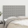 Pack 4 Uds Cabeceros Cama | Panel De Cabeceras Tela Gris Claro 72x5x78/88 Cm Cfw467275