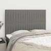 Pack 4 Uds Cabeceros Cama | Panel De Cabeceras Tela Gris Oscuro 72x5x78/88 Cm Cfw239372