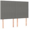 Pack 4 Uds Cabeceros Cama | Panel De Cabeceras Tela Gris Oscuro 72x5x78/88 Cm Cfw239372