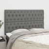 Pack 4 Uds Cabeceros Cama | Panel De Cabeceras Tela Gris Oscuro 72x7x78/88 Cm Cfw749314