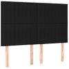 Pack 4 Uds Cabeceros Cama | Panel De Cabeceras Tela Negro 72x5x78/88 Cm Cfw892718