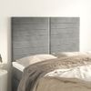 Pack 4 Uds Cabeceros Cama | Panel De Cabeceras Terciopelo Gris Claro 72x5x78/88 Cm Cfw402335