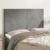 Pack 4 Uds Cabeceros Cama | Panel De Cabeceras Terciopelo Gris Claro 72x5x78/88 Cm Cfw526823