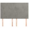 Pack 4 Uds Cabeceros Cama | Panel De Cabeceras Terciopelo Gris Claro 72x5x78/88 Cm Cfw526823