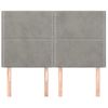 Pack 4 Uds Cabeceros Cama | Panel De Cabeceras Terciopelo Gris Claro 72x5x78/88 Cm Cfw936115