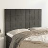 Pack 4 Uds Cabeceros Cama | Panel De Cabeceras Terciopelo Gris Oscuro 72x5x78/88 Cm Cfw317276