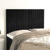 Pack 4 Uds Cabeceros Cama | Panel De Cabeceras Terciopelo Negro 72x5x78/88 Cm Cfw289665