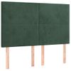 Pack 4 Uds Cabeceros Cama | Panel De Cabeceras Terciopelo Verde Oscuro 72x5x78/88 Cm Cfw130954