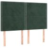 Pack 4 Uds Cabeceros Cama | Panel De Cabeceras Terciopelo Verde Oscuro 72x5x78/88 Cm Cfw273574