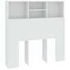 Mueble Cabecero Cama | Panel De Cabecera Blanco 100x19x103,5 Cm Cfw470889