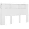 Mueble Cabecero Cama | Panel De Cabecera Blanco 160x18,5x104,5 Cm Cfw997534