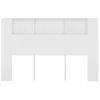 Mueble Cabecero Cama | Panel De Cabecera Blanco 160x18,5x104,5 Cm Cfw997534